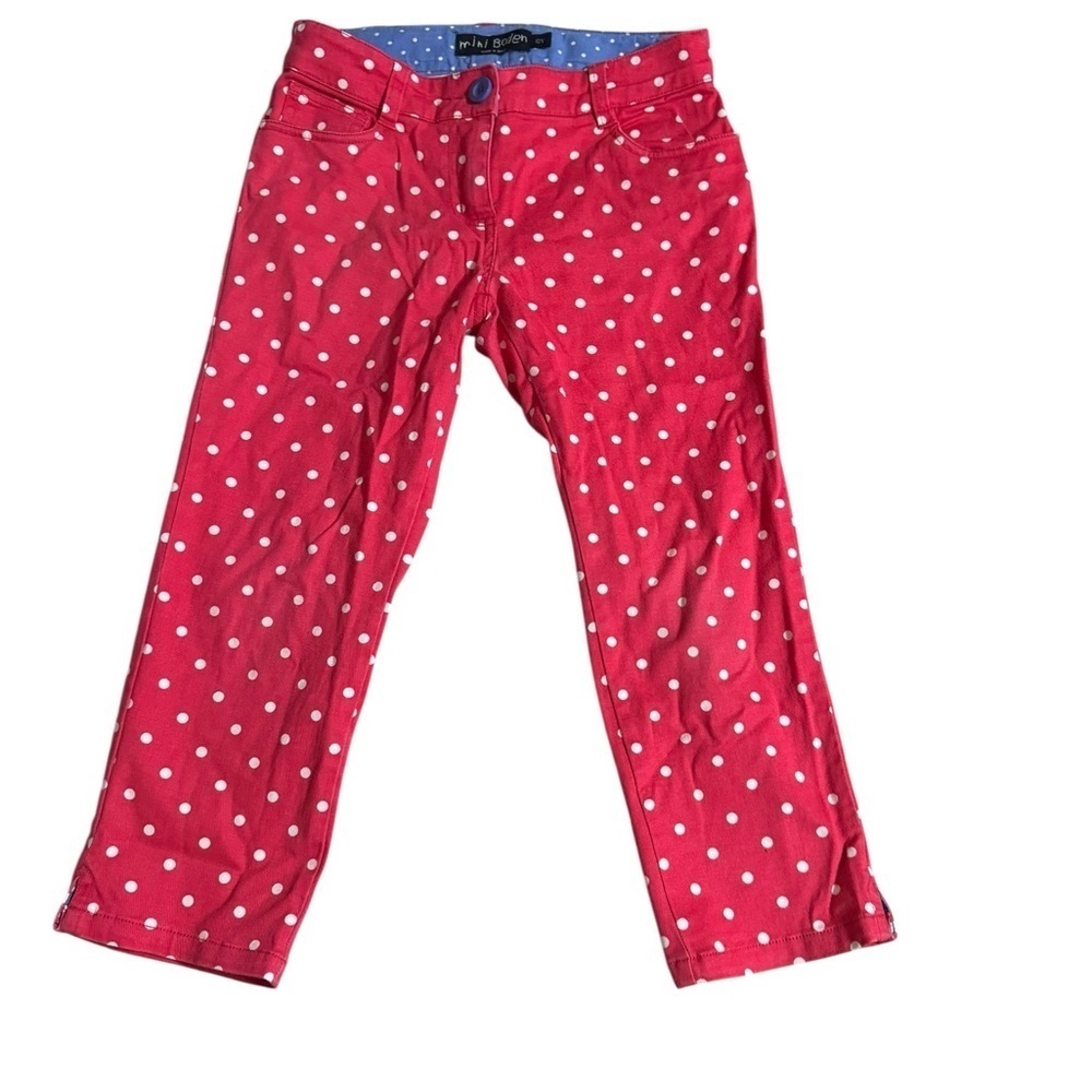 Mini Boden Girls polka dot pants sz10 k189